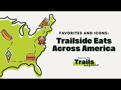 railstotrails's tweet card. Favorites and Icons: Trailside Eats Across America