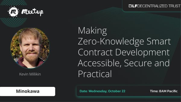 shieldedtech's tweet card. Join us for a virtual meetup about Minokawa, the newest project hosted by LF Decentralized Trust. [Minokawa joins the LFDT project ecosystem as an established codebase and