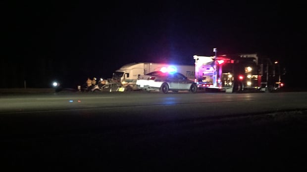 miranda_olate's tweet card. A teenager is dead following a car-semi collision on Regina's Ring Road Tuesday night.