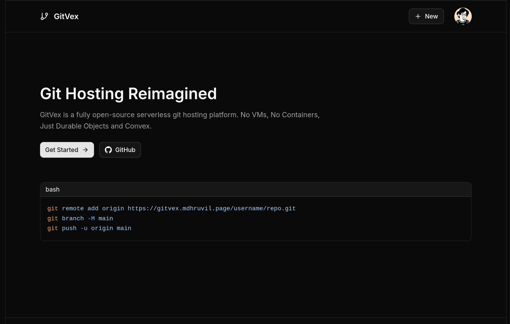 mdhruvill's tweet card. A self-hosted GitHub alternative built to run on serverless platforms. Built on top of Cloudflare Workers, Durable Objects and Convex.