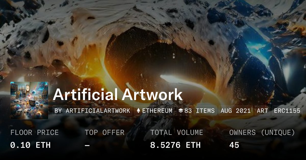 chidzoWTF's tweet card. This collection is created using machine learning and AI adversarial networks in combination with human input. Using AI as a tool to explore new perspectives, dimensions, and realities. Utilizing the...