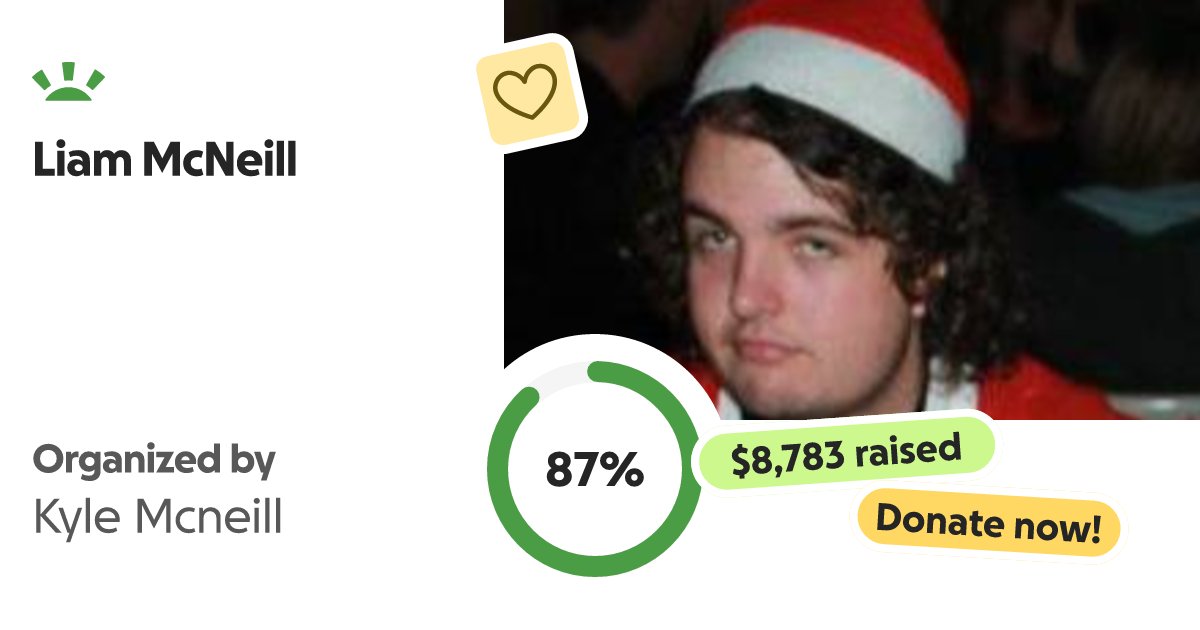 OblivionPvm's tweet card. As many of you may have heard, beloved son and brother, Liam McNeill has sadly and suddenly passed away on t… Kyle Mcneill needs your support for Liam McNeill