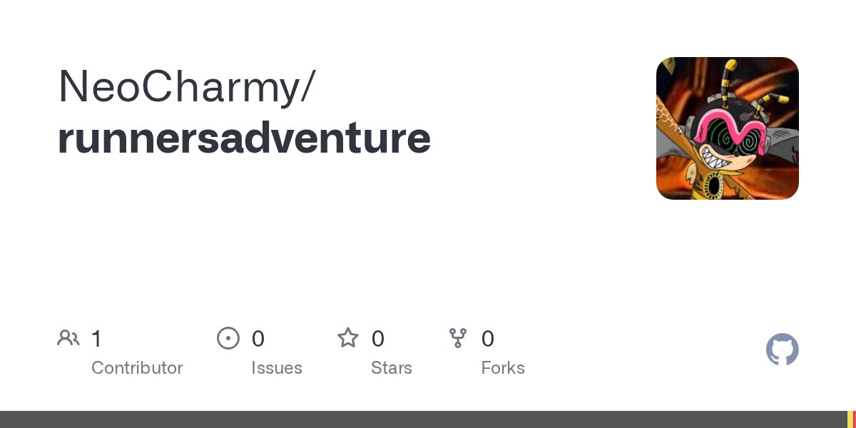 Neo_Charmy's tweet card. Contribute to NeoCharmy/runnersadventure development by creating an account on GitHub.