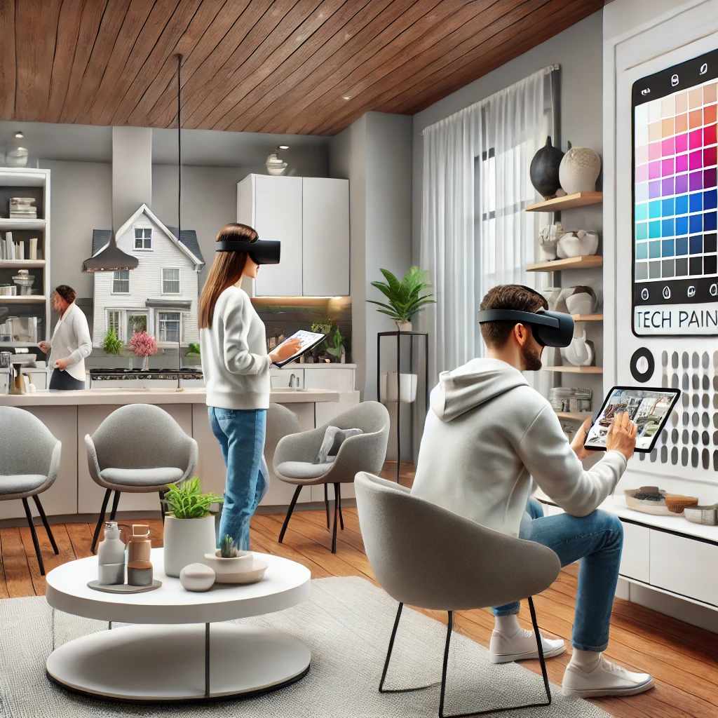 sendwork's tweet card. Discover how smart paint and tech decorating revolutionize interiors with high-tech solutions and innovative tools for modern design.