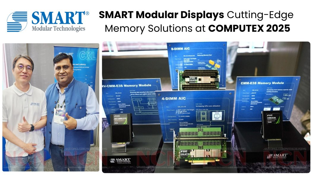 ncnmagazine's tweet card. At COMPUTEX 2025, SMART Modular Technologies, in collaboration with Pegatron, spotlighted the growing significance of Compute Express