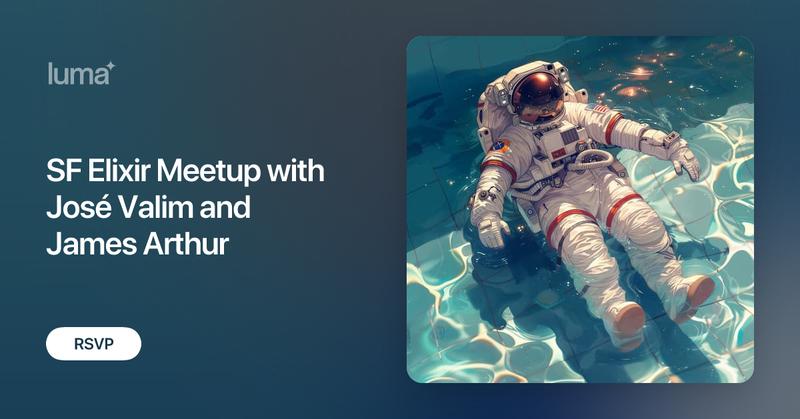 thruflo's tweet card. José is in town and we thought it's a great chance to get the Elixir community together again! James from ElectricSQL has also been building some really cool…