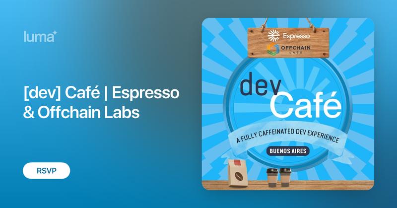 EspressoSys's tweet card. Espresso is landing in Buenos Aires for Devconnect! ☕🇦🇷 Join us at the Dev Café, just a few blocks from Devconnect’s La Rural venue, for an afternoon of…