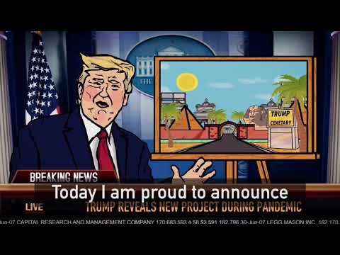 ClasslessNews's tweet card. Tomb with a View? Trump announces luxury cemetery construction