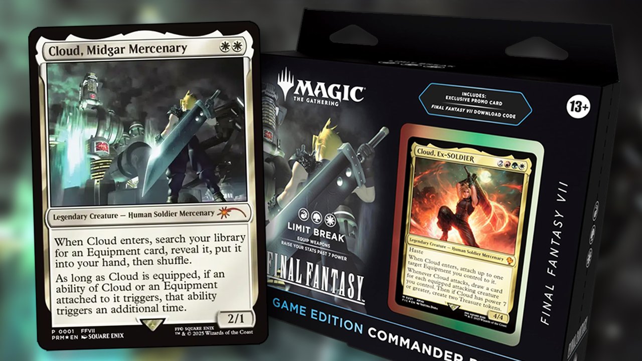 gamelab_hq's tweet card. Magic: The Gathering lança novo deck de Final Fantasy 7 com cartas exclusivas e código para o jogo original no PC.