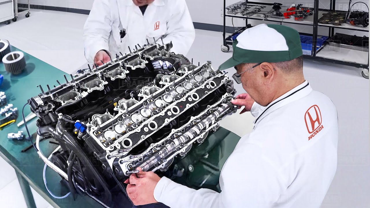 loderunner80's tweet card. Honda Senior Employees Restore the Legendary Honda V10 F1 Engine