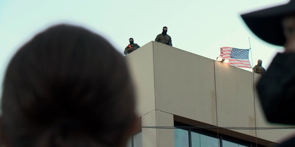 adrianbthomas's tweet card. President Donald Trump announced over a week ago that he would send National Guard members to Portland.