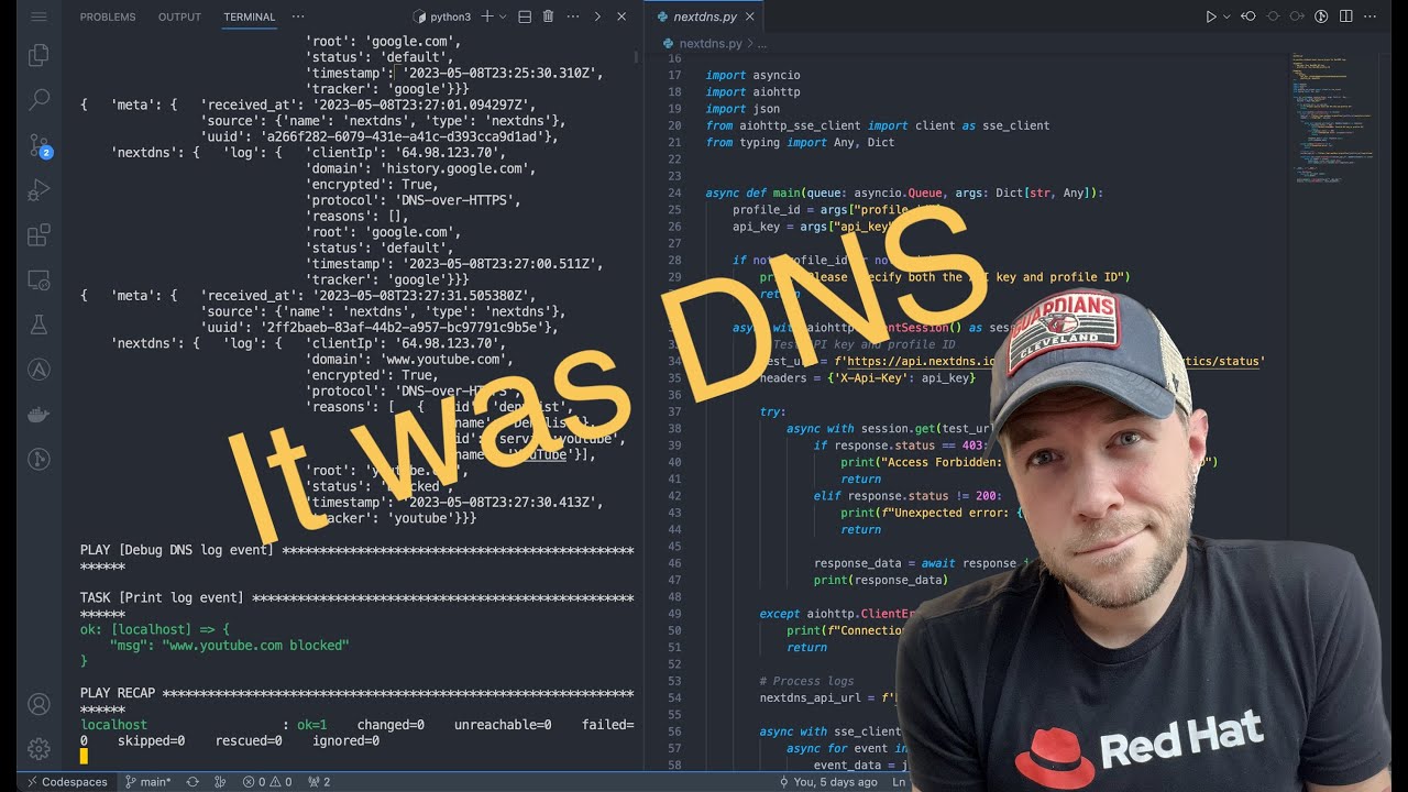 colincloin's tweet card. Demo: Respond to DNS events with Event-Driven Ansible!