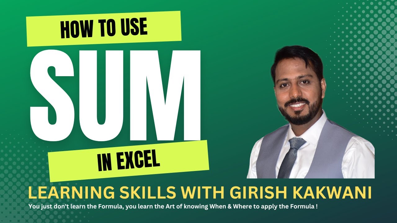 MrGirishKakwani's tweet card. SUM Formula in EXCEL| Basic Secrets of SUM Function in Hindi