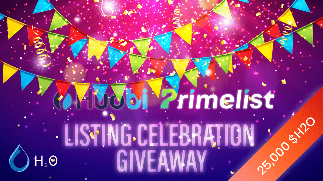 Cextramile's tweet card. Title: 25,000 $H2O GIVEAWAY Greeting Community 👋, 🎯 In order to celebrate #Huobi #Primelist H2O sale on at March 25 10:00 UTC, we're giving away 25,000 H2O tokens! We are inviting you to share the...