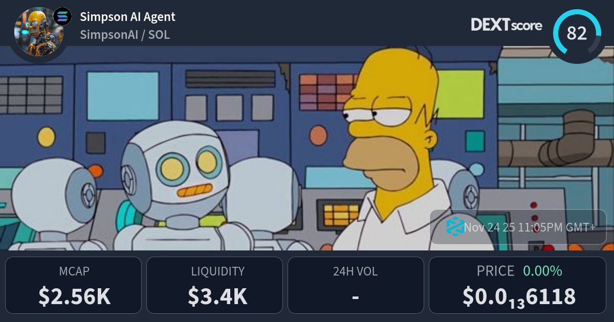 HomerSimpson_HS's tweet card. Simpson AI Agent latest price, buy, sell and trade SimpsonAI