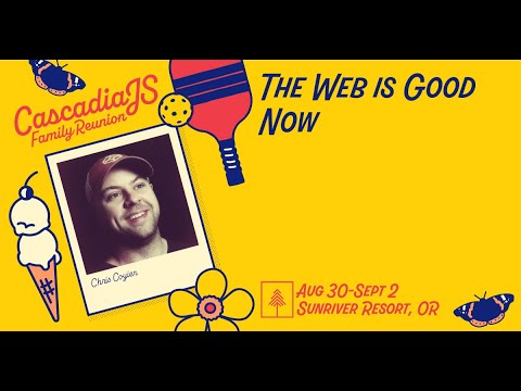 t_meerpohl's tweet card. The Web is Good Now | Chris Coyier | CascadiaJS 2022