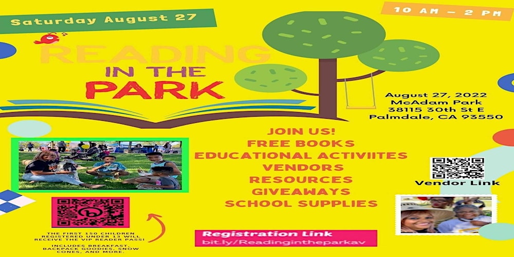 canAVcontract's tweet card. Reading in the Park is an event to promote reading among children and teens in Antelope Valley.