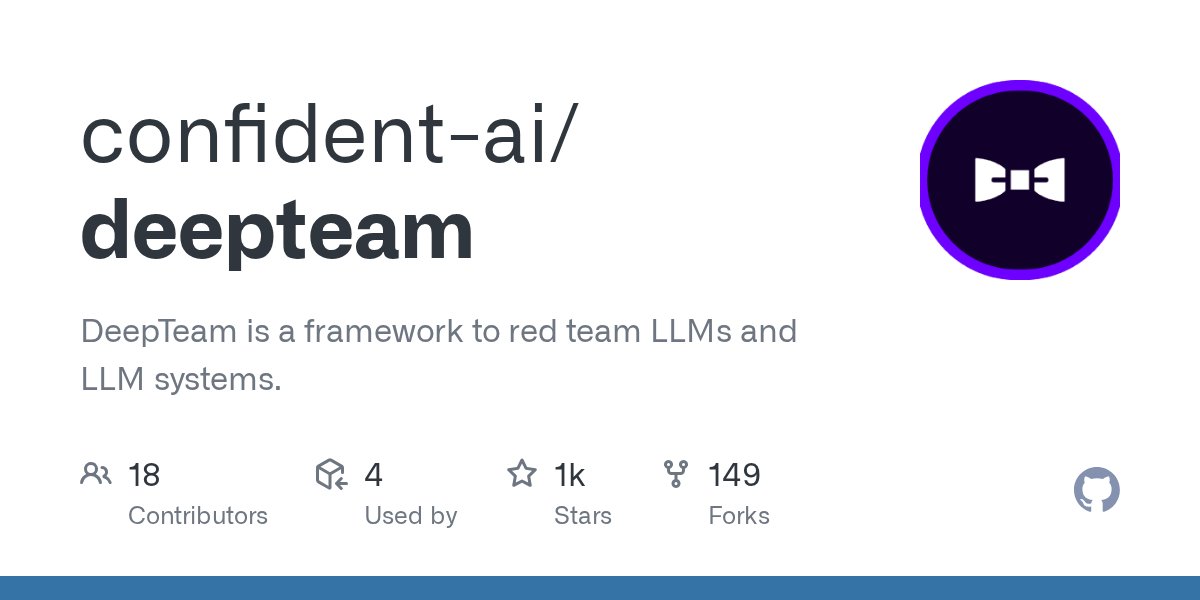 NitinGavhane_'s tweet card. DeepTeam is a framework to red team LLMs and LLM systems. - confident-ai/deepteam
