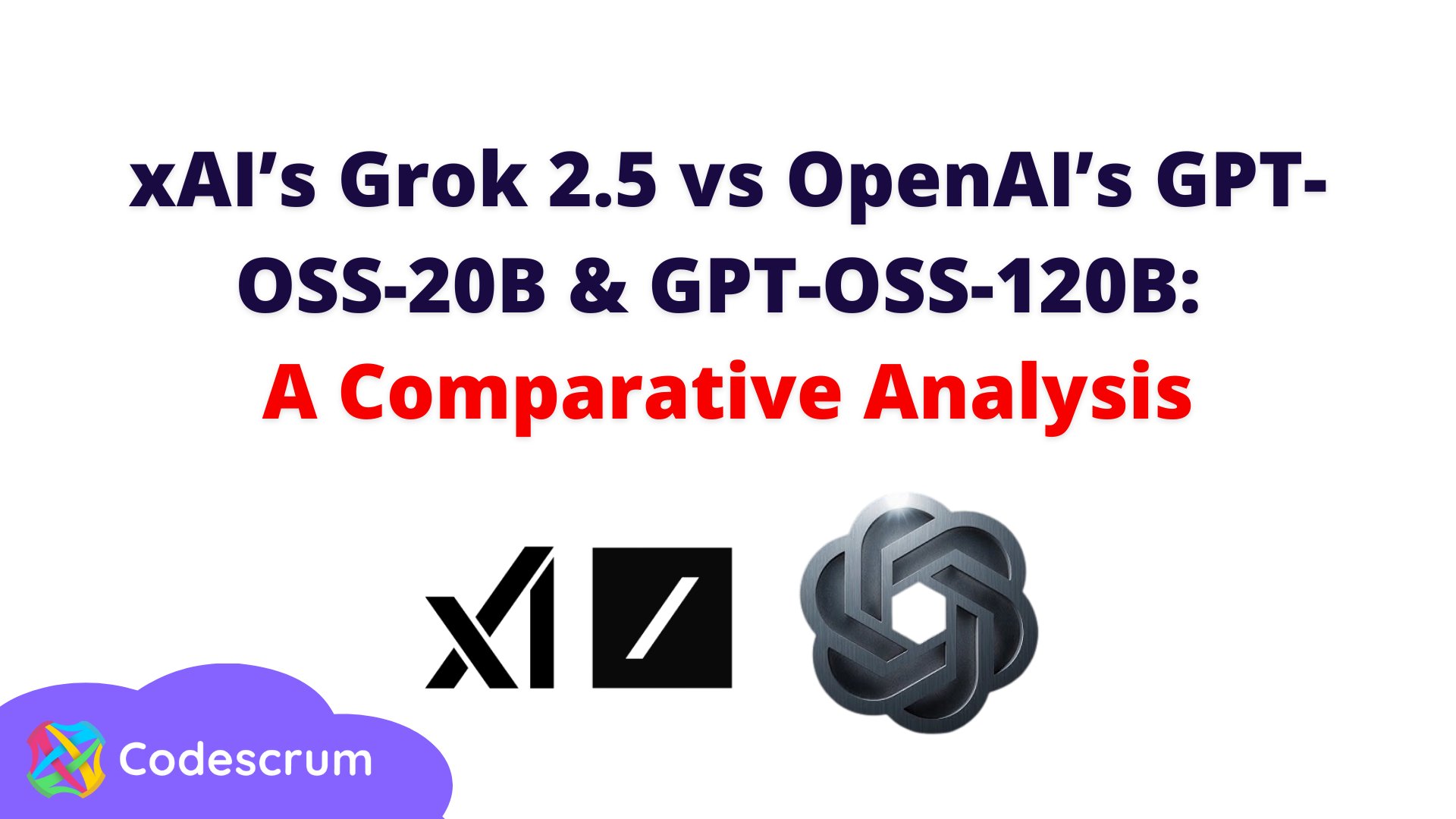 codescrum's tweet card. xAI’s Grok 2.5 vs OpenAI’s GPT-OSS-20B & GPT-OSS-120B: A Comparative Analysis