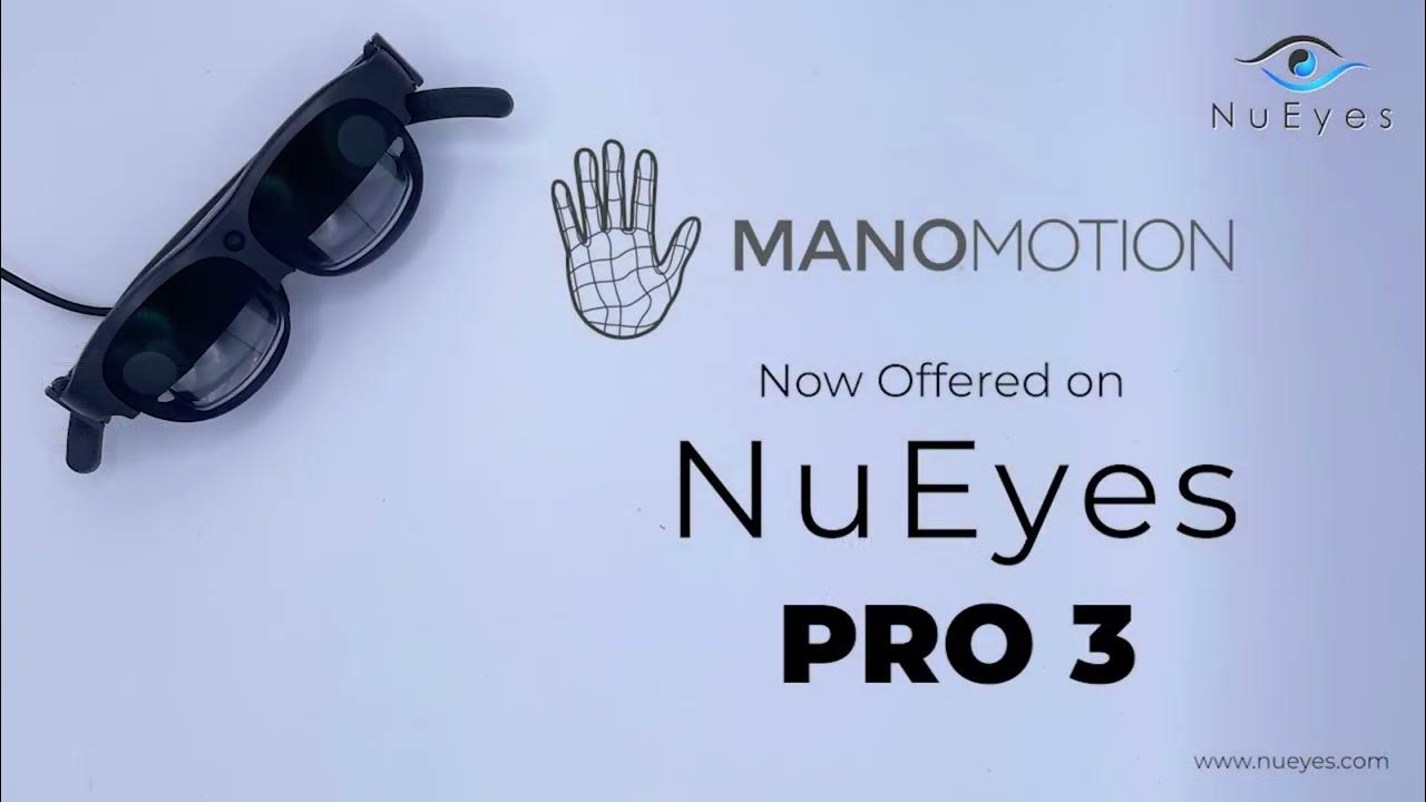ManoMotion's tweet card. NuEyes Technologies PRO 3 and ManoMotion Hand Tracking & Gesture...