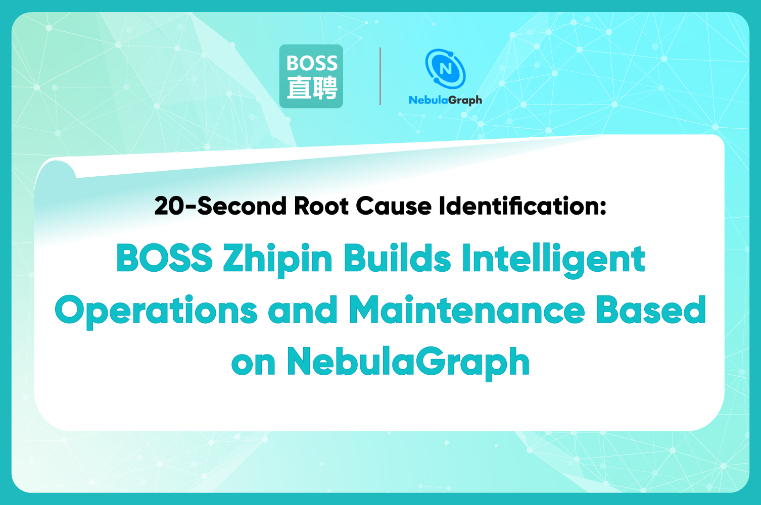 NebulaGraph's tweet card. Discover how BOSS Zhipin uses NebulaGraph to achieve root cause analysis in just 20 seconds. Learn how graph databases power intelligent operations, reduces MTTR, and brings clarity to complex...