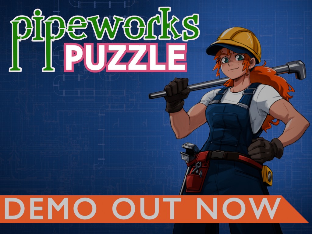 IndieDB's tweet card. The demo features ten puzzles and is available to download on Steam now.