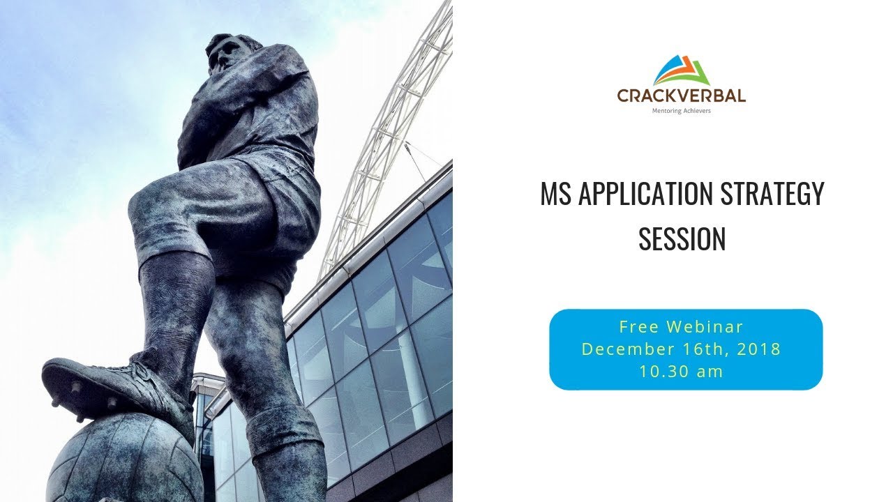 AskCrackVerbal's tweet card. How to Apply for MS: Strategy (Webinar)