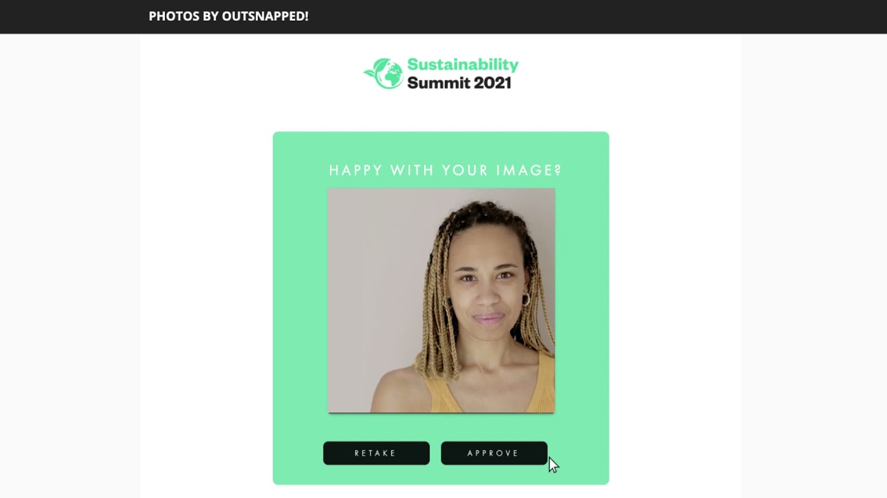 eventfinity's tweet card. Photo Booth Integration