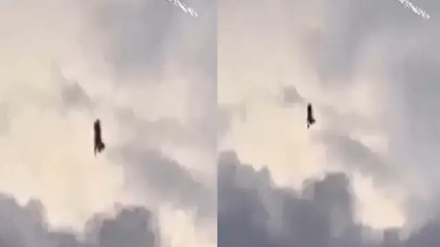 kalingatv's tweet card. In a bizarre incident, a video captured in France has taken social media by storm showing what appears to be a “witch” flying high in the sky. The clip is