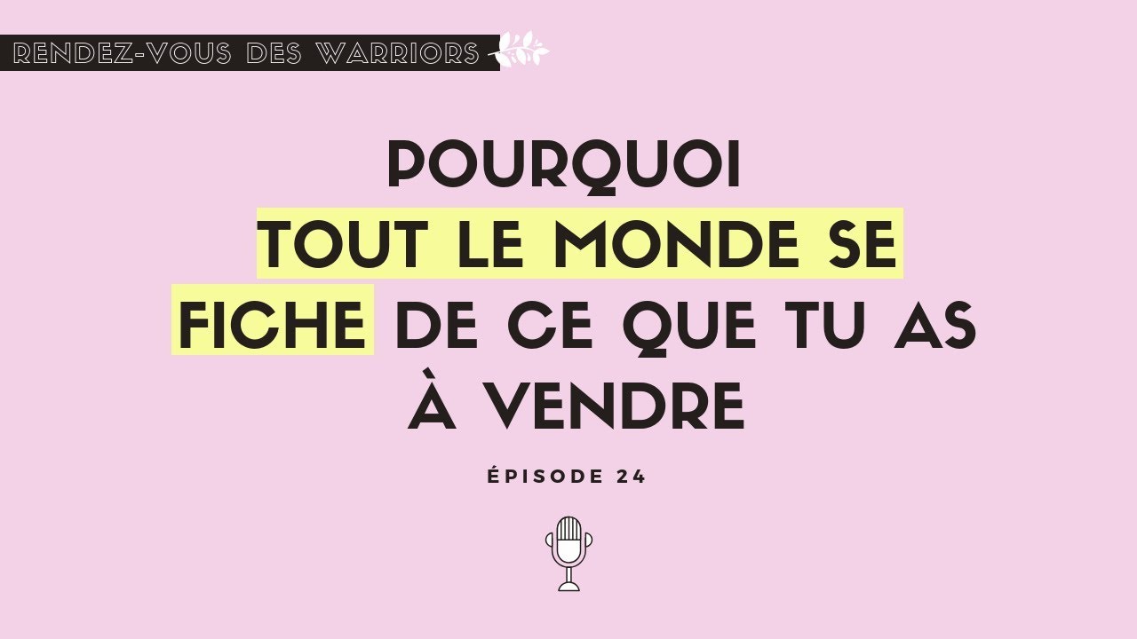 Blogtrepreneure's tweet card. Pourquoi tout le monde se fiche de ce que tu as à vendre