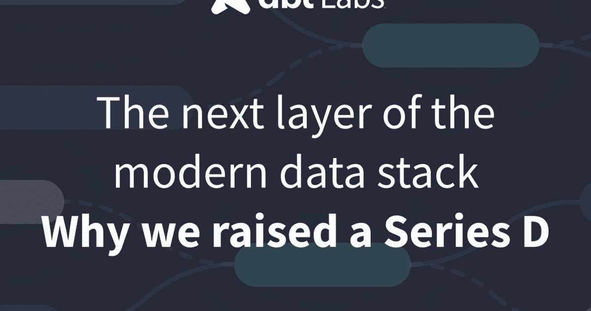 dbt_labs's tweet card. dbt Labs raised another round of funding– $222m at $4.2b valuation. Existing investor Altimeter led the round, with participation from Databricks, GV, Salesforce Ventures, and Snowflake. The raise...