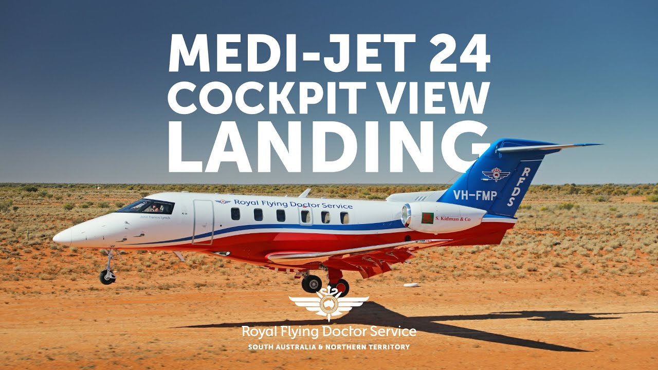 adamlukeind's tweet card. RFDS Medi-Jet 24 landing | Cockpit view | RFDS SA/NT