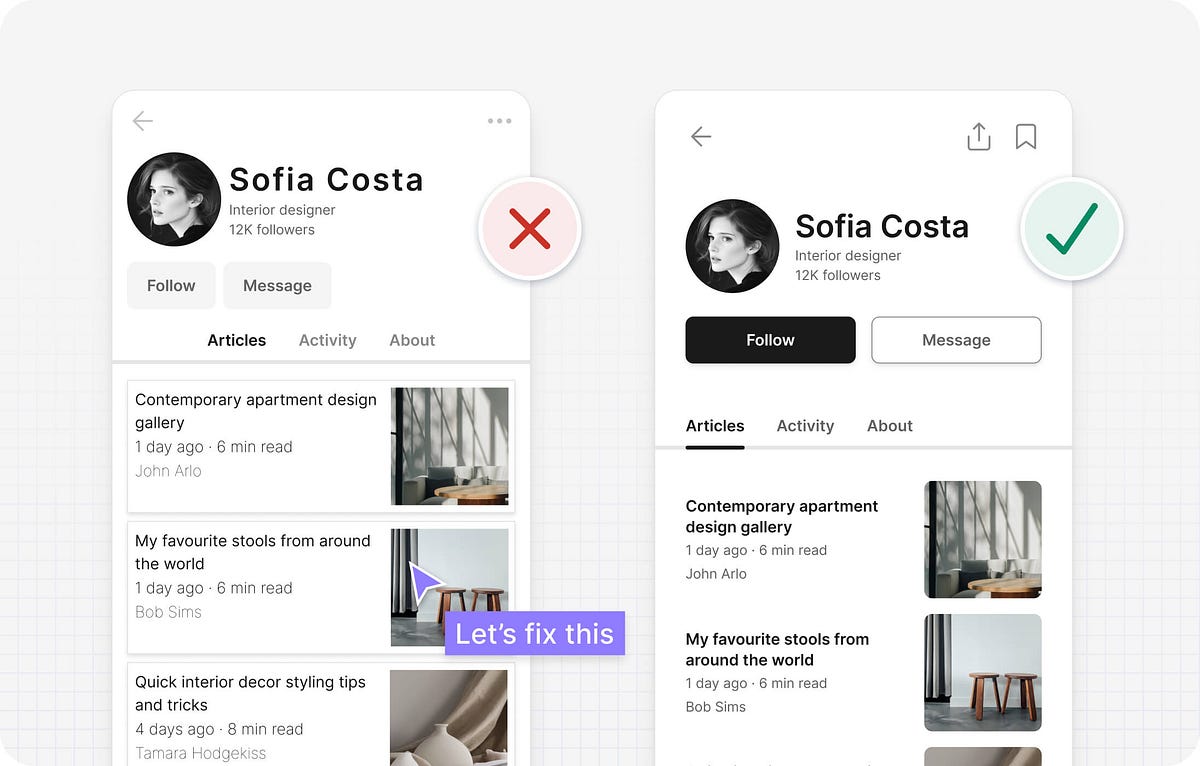 _e_graphs's tweet card. UI design tips to improve your interface designs using logic rather than gut feel.