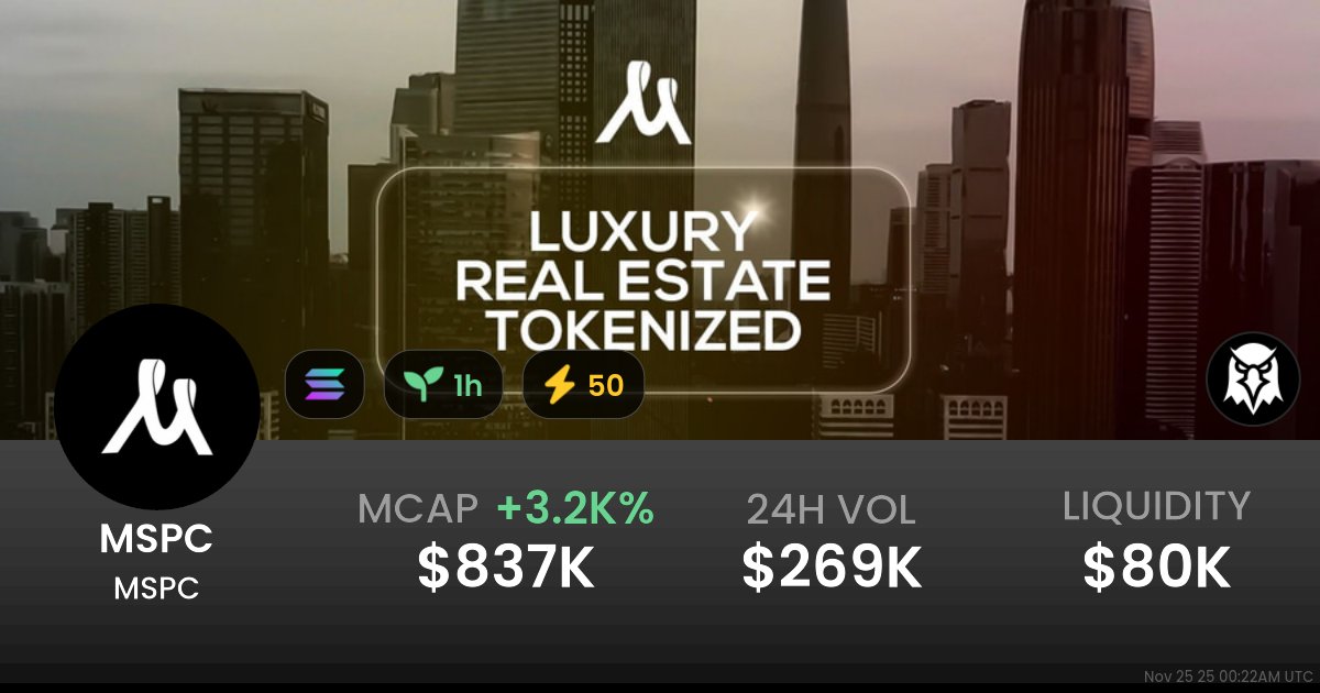 SuperRobotGX's tweet card. $0.0008379 MSPC (MSPC) realtime price charts, trading history and info - MSPC / SOL on Solana / Raydium