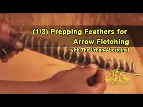 TheUrbanAbo's tweet card. (1/3) Prepping Feathers for Arrow Fletching w/ The Urban-Abo