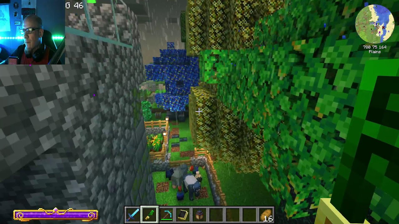 GamerRob08's tweet card. Live Stream featuring Chosen's Modded Adventure - a brand new world.