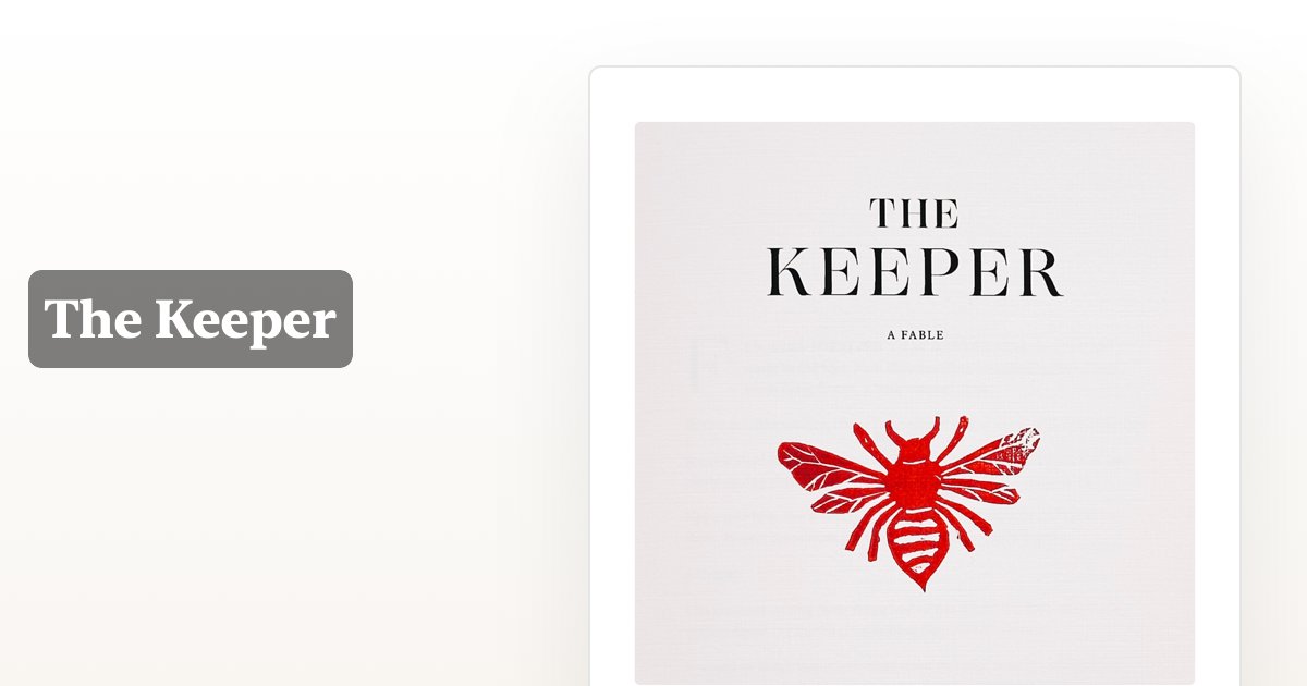 soleio's tweet card. The Keeper