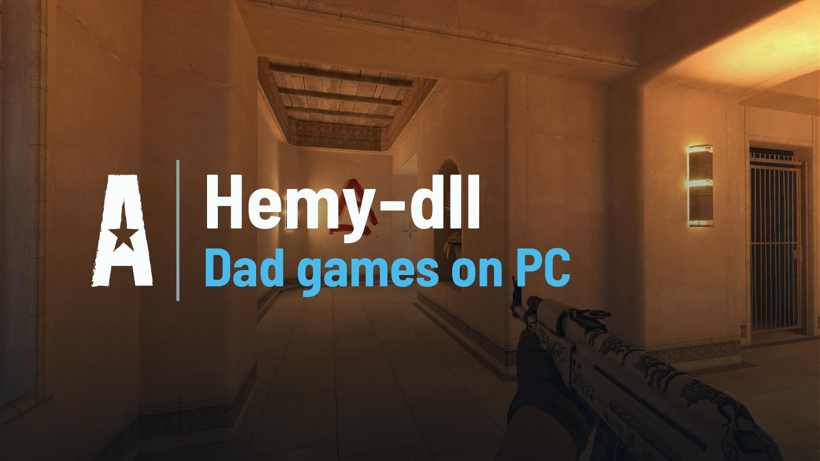 hemycsgo's tweet card. Dad games on PC