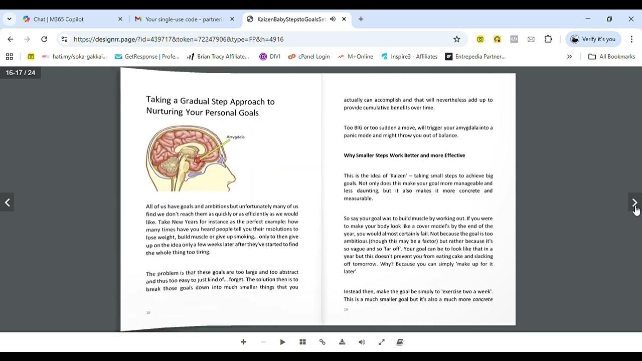 easy_kaizen's tweet card. Kaizen Baby Steps to Goals Setting