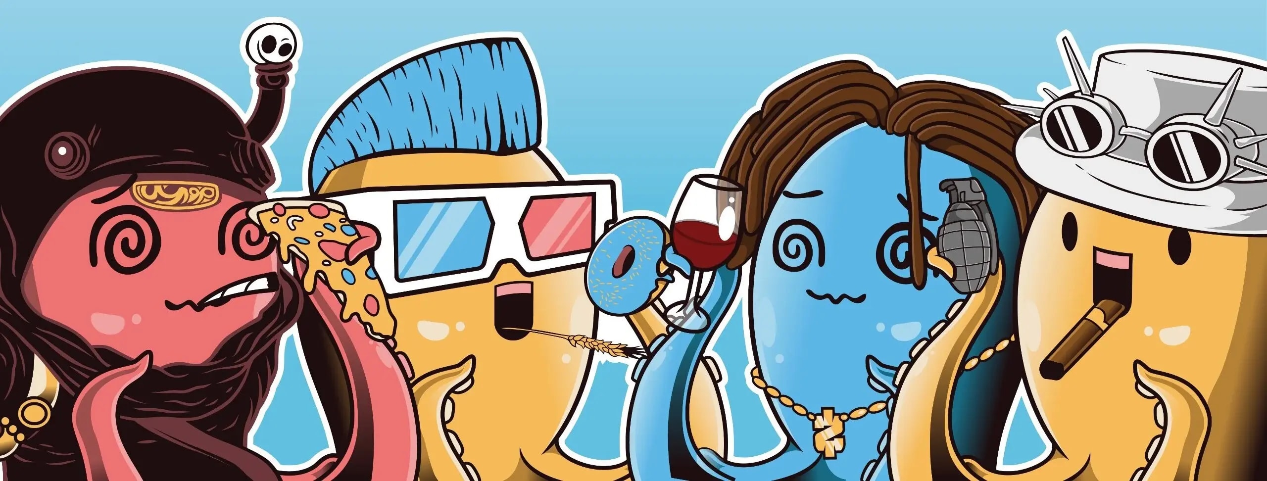 nfttentacles's tweet card. Whimsical, sometimes mischievous and cheeky, but always curious — meet the Curious Tentacles! Explore unique traits, mix and match, and personalize your very own tentacled companion. Clever, playful,...