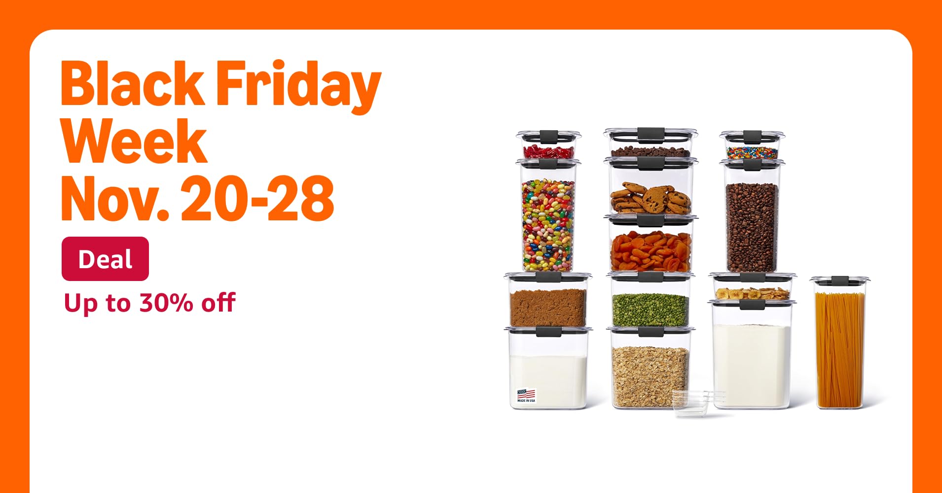 TheTrendy_Times's tweet card. These stackable and space-efficient Rubbermaid Brilliance food storage containers beautifully stores your kitchen essentials while keeping them fresh longer. Made from shatter-resistant, 360-degree...