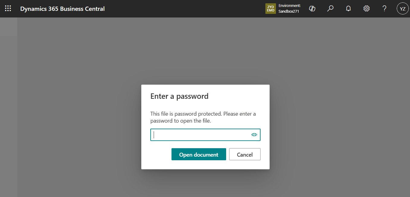 yzhums's tweet card. Hi, Readers.Today I'd like to briefly talk about how to set a PDF password for the report in Business Central (Pass