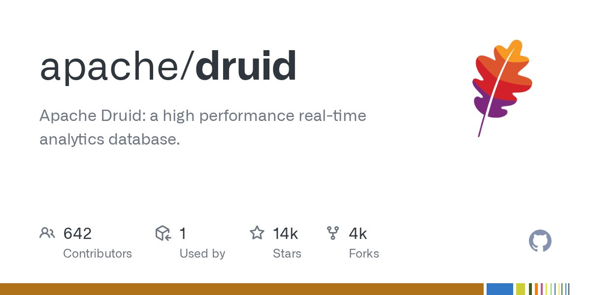 MyteWeb's tweet card. Apache Druid: a high performance real-time analytics database. - apache/druid