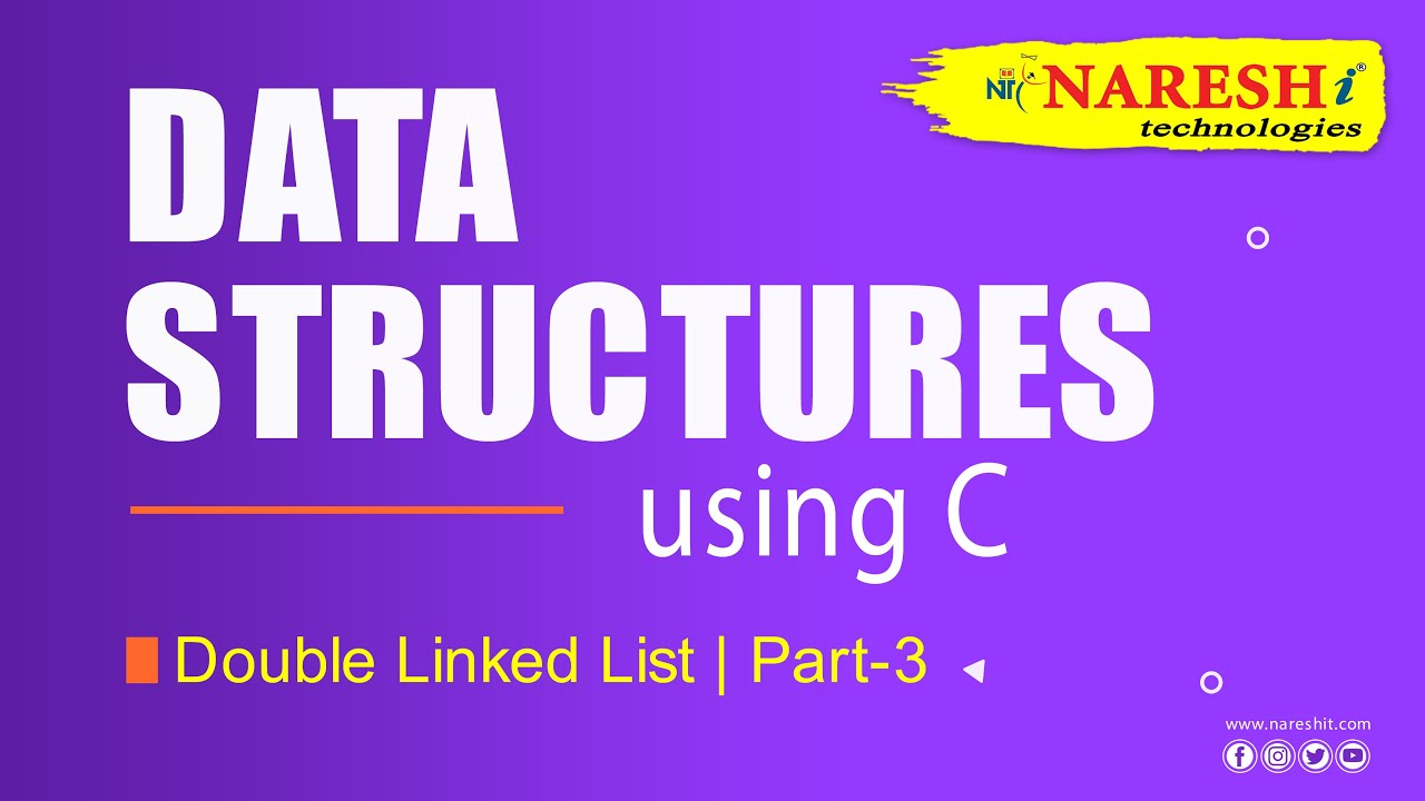 nareshitech's tweet card. Double Linked List in Data Structures and Algorithms | Part-3 | by...