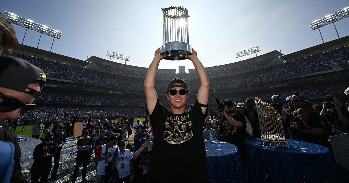 DodgerInsider's tweet card. The back-to-back champions celebrated their postseason journey at Dodger Stadium