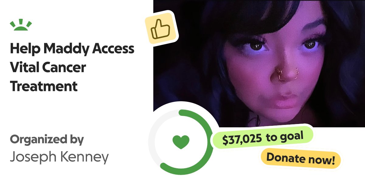 maddyafk's tweet card. Update August 30: Hey everyone. We’re sorry to say that sadly earlier this morn… Joseph Kenney needs your support for Help Maddy Access Vital Cancer Treatment