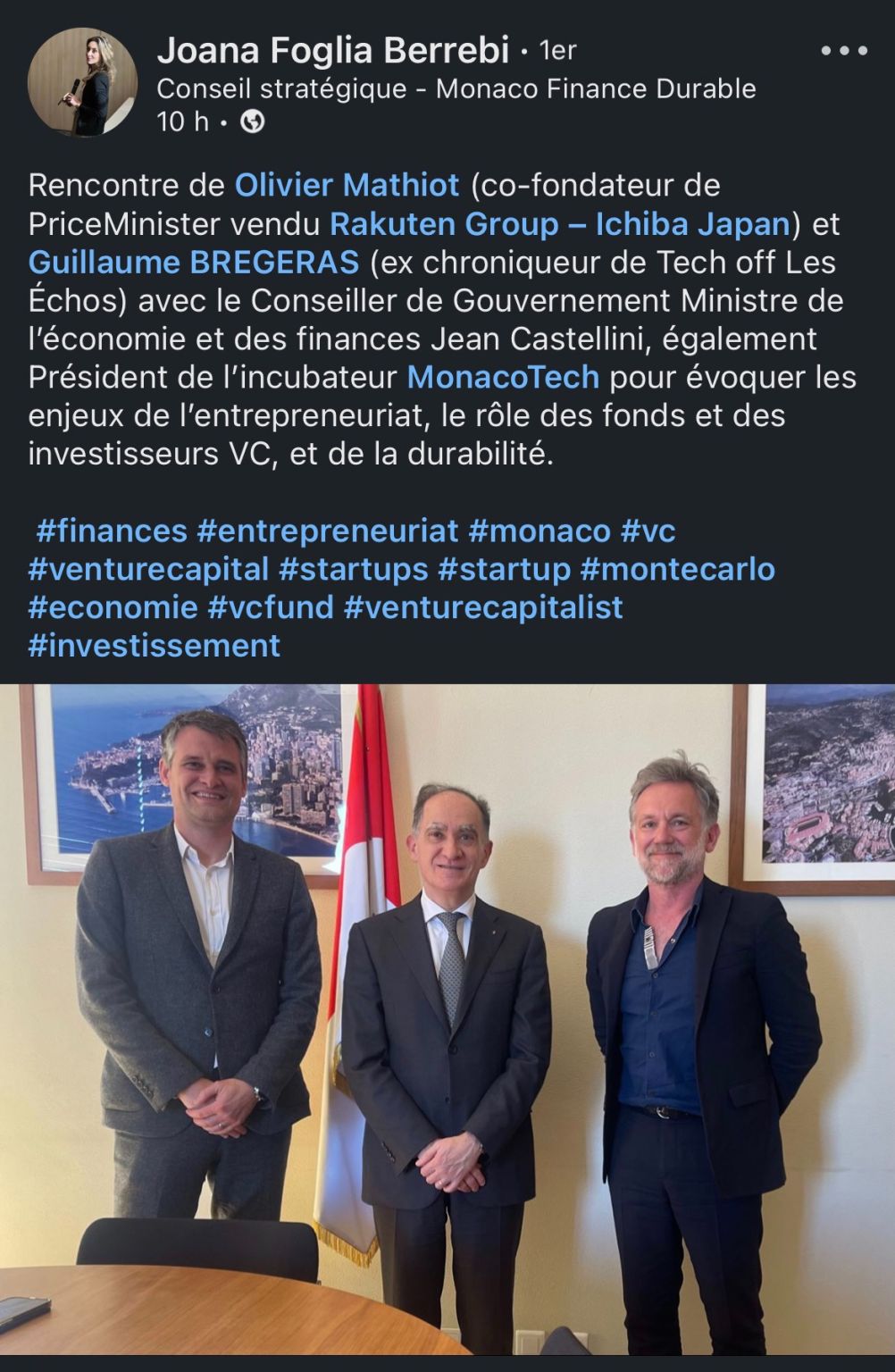 oliviermathiot's tweet card. 👑 La tournée princière de 2050 à Monaco ! 🌍 Nous avons pu rencontrer des investisseurs éclairés et un gouvernement qui a la volonté d’inscrire son territoire dans un futur désirable et durable. 🙏...