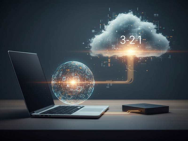 AltusBlog's tweet card. Protect your files from any disaster with the 3-2-1 backup rule. A practical guide to setting up an automated system for your digital life.