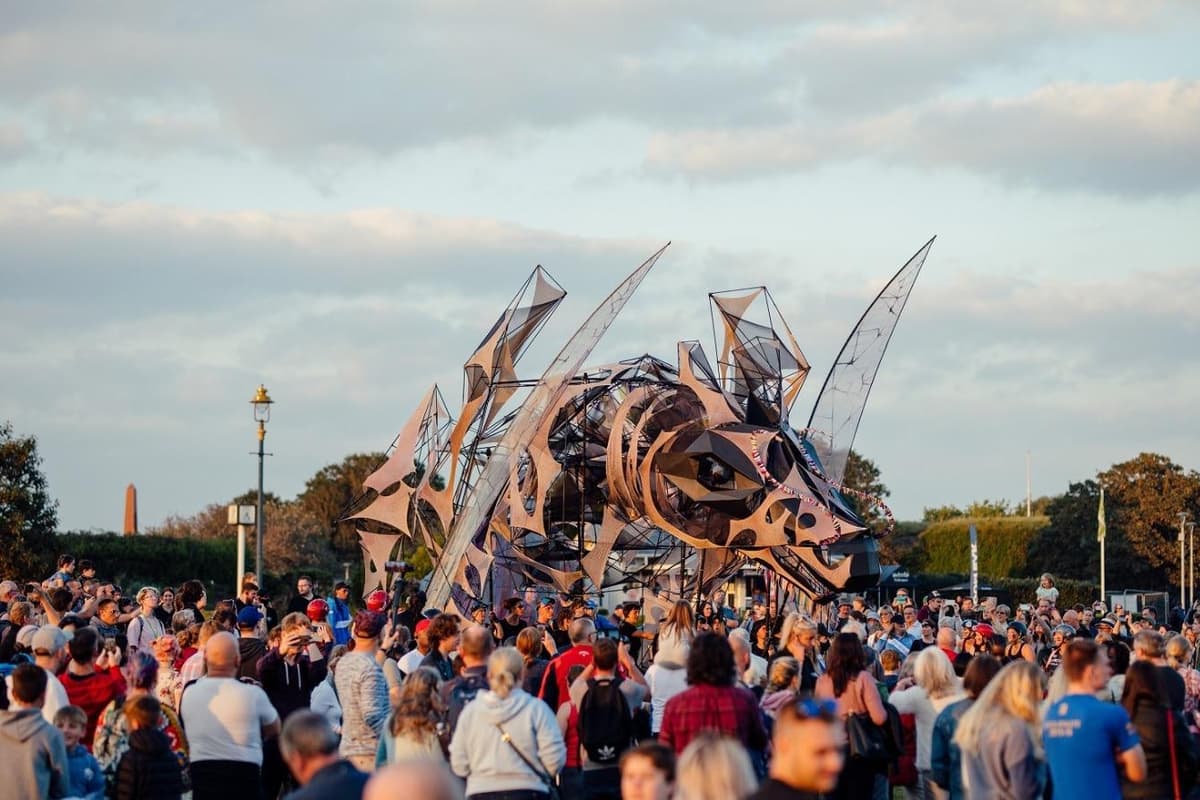 WakeExpress's tweet card. The breathtaking dragon, last seen leading the celebrations at the Queen’s Platinum Jubilee Pageant, is heading to Wakefield this summer as part of Our Year – Wakefield Disrict 2024.