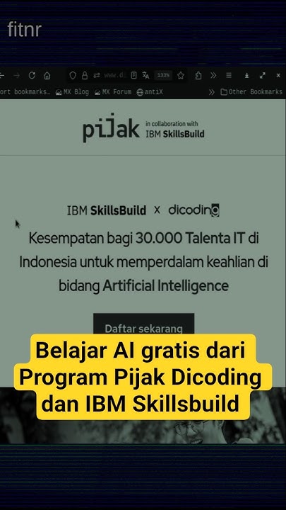 fit_nr's tweet card. 🔥 Belajar AI Gratis Bareng dicoding & IBM SkillsBuild! #pijak...
